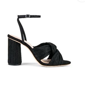 Reed Knot Sandal in Black Taffeta